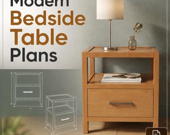 Moderne Nachttisch Pläne | Holzbau Bauplan, Nachttisch Schublade (PDF Download)