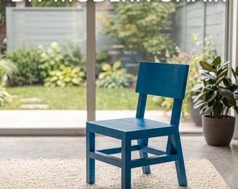 Progetti per sedie moderne fai da te in PDF / Schema per sedia da salotto da esterno / Lavorazione del legno per sedia Adirondack da patio / Guida digitale per la costruzione di sedie da pranzo