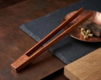Wooden Toaster Tongs, Handmade Wood Kitchen Tool, Food Safe, Woodworking Gift, DIY Tongs Plan, Scrap Wood, Beginner Woodworking Project