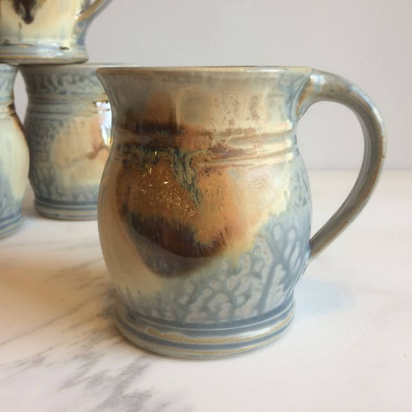 Mug-poterie Mug-Mug bleu-boire un récipient-tasse en grès-chope à bière-Mug à la main-une tasse de café-tasse de thé-Tan Mug