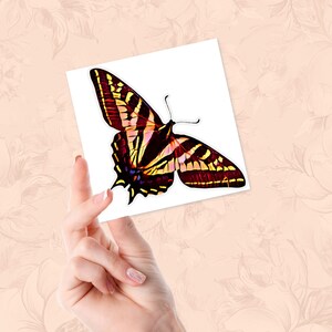 Large Tiger Swallowtail Butterfly Sticker with Transparent Background