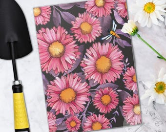 Garden Journal, Pink Daisy Softcover Notebook, Tear Out Pages, Gardening Notes, Plant Diary