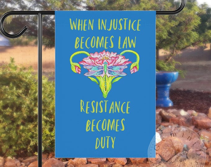 Patriotic Resistance Reproductive Rights Sign, House Banner, Outdoor Decoration, Yard Art, Protest Flag, Political Statement, Garden Flag