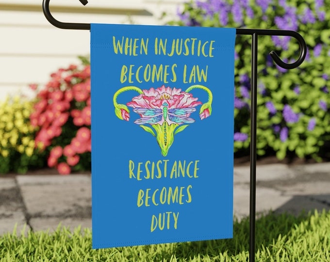 Resistance Quote Garden Flag for Reproductive Rights