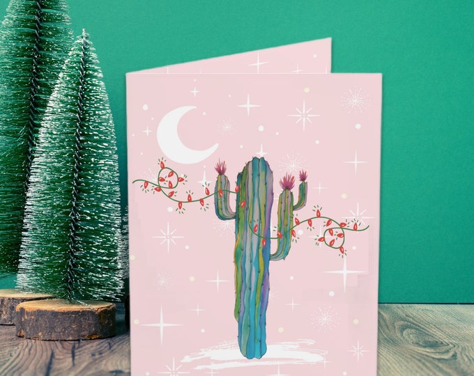 Christmas Cactus Greeting Cards Package of 10