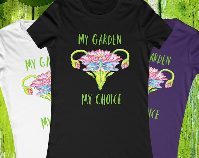 Women's Reproductive Rights Tee with Floral Uterus