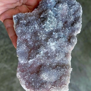 Amethyst Flower Plate Lavender & Rose-Red ombré • Druzy Quartz Crystal Cluster• Natural Gradient Multi-Mineral • Zeolite Region Specimen