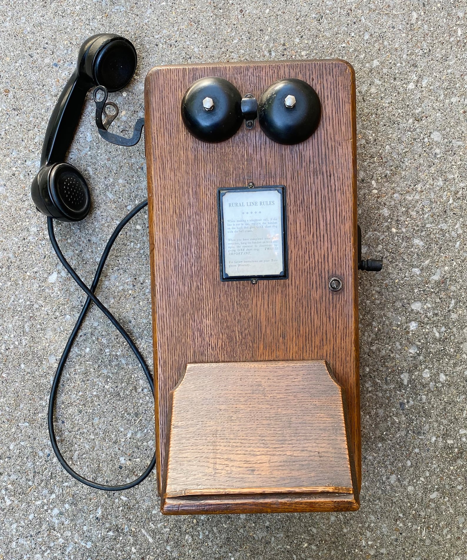 Rare Antique 1930s STROMBERG CARLSON Model Wood Wall Phone, 5 Bar