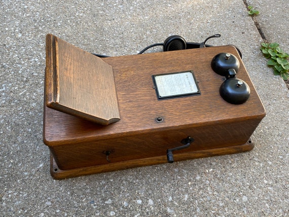 Rare Antique 1930s STROMBERG CARLSON Model Wood Wall Phone