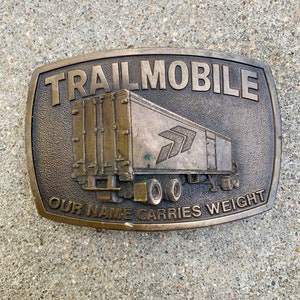 Vintage TrailMobile Brass Belt Buckle image 2