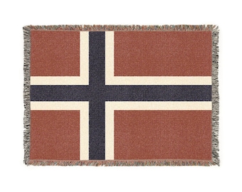 Nordic Cross Woven Blanket | Scandinavian Flag Throw