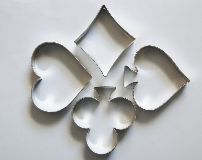 Diamond Heart Club and Spade Cookie Cutters Etsy