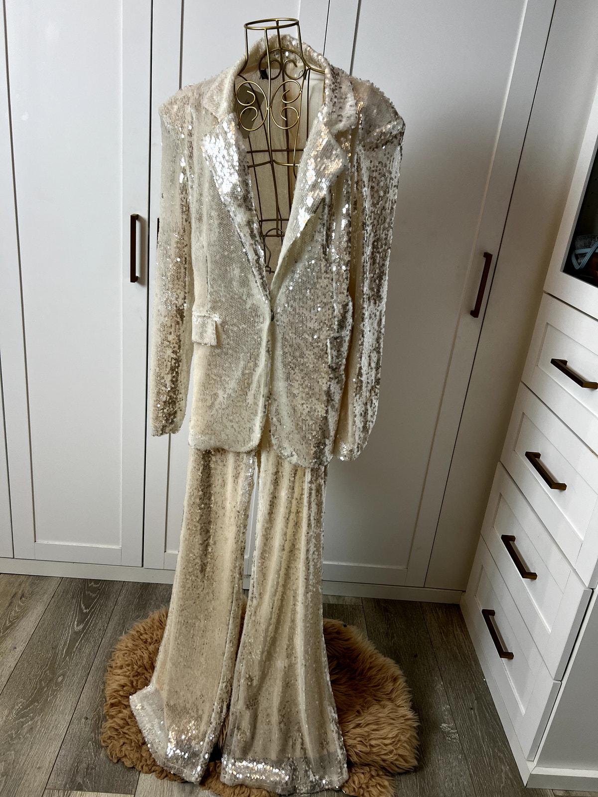 White Sequin Two Piece Set - Etsy White Sequin Two Piece Set - Etsy
