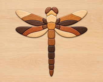 Dragonfly  Intarsia Wood Patterns, Intarsia Wood Art Patterns, Scroll Saw Patterns Pdf, Instant Digital Download