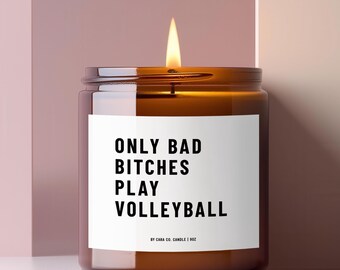 Volleyball Player Gift, College Volleyball Team, Teammate Gift, Volleyball Mom, Women Athlete, Volleyball Coach, Funny Sports Candle Bestie