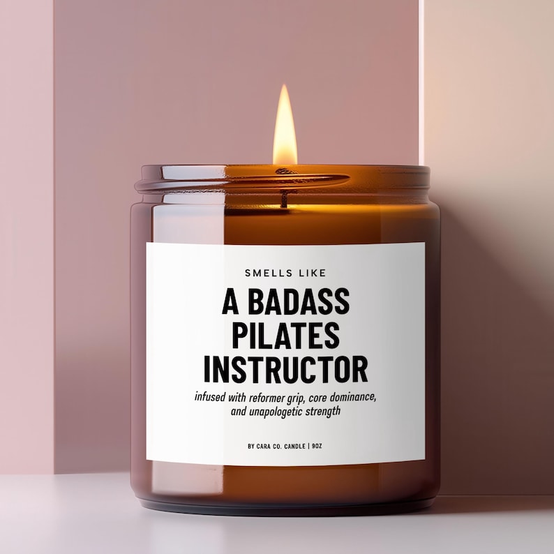 Pilates Instructor Gift, Pilates Teacher Gift, Funny Pilates Candle, Reformer Pilates, Fitness Instructor, Pilates Lover Gift, Gift For Her image 1
