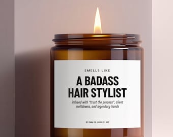Hairstylist Gift, Funny Hairdresser Candle, Barber Gift, Beauty School Graduation, Salon Owner Gift, Cosmetology Student Gift, Friend Gift