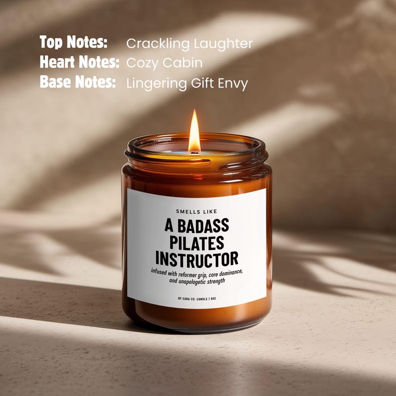 Pilates Instructor Gift, Pilates Teacher Gift, Funny Pilates Candle, Reformer Pilates, Fitness Instructor, Pilates Lover Gift, Gift For Her image 7