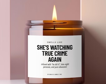 Funny True Crime Gift, Crime Junkie Gift, True Crime Lover Candle, Podcast Lover Gift, Murder Mystery Gift, Detective Gift, Best Friend Gift