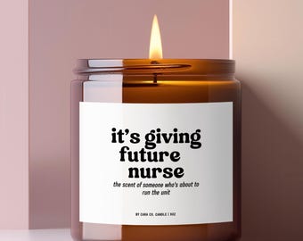New Future Nurse Gift, Nurse Gift, Nursing Student Candle, Nurse Graduation Gift, Nursing School Acceptance Gift, RN Student Gift, LPN Gift