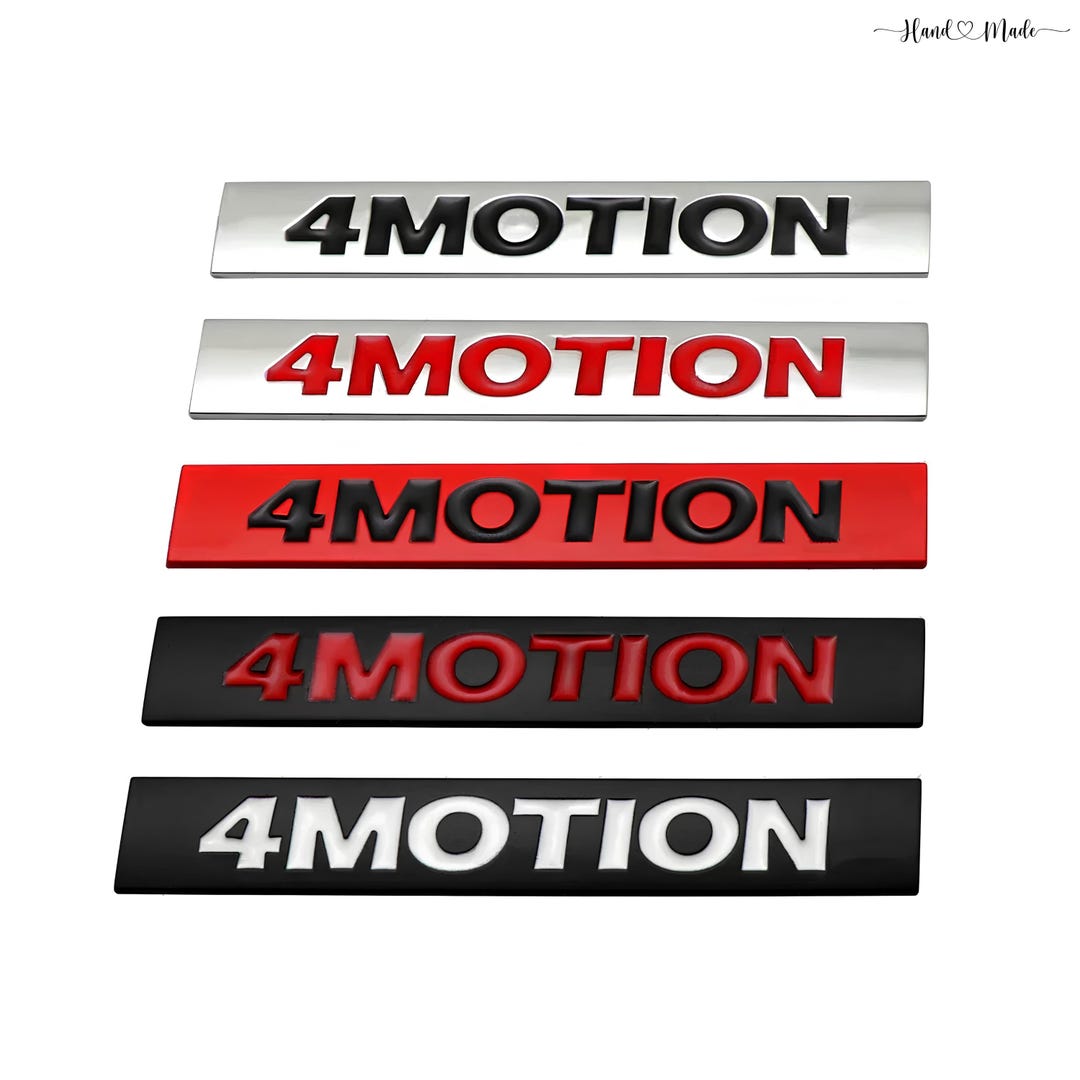 3D Metal 4MOTION Emblem Badge Rear Trunk Logo Sticker for Golf Passat ...