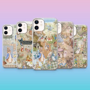 Peter Rabbit Phone Case Beatrix Potter Cover for iPhone 17Pro, 16, 15, 14, 13, 12, Samsung S26, S25, S24, S23Fe, A16, A56, Pixel 10, 9Pro, 8