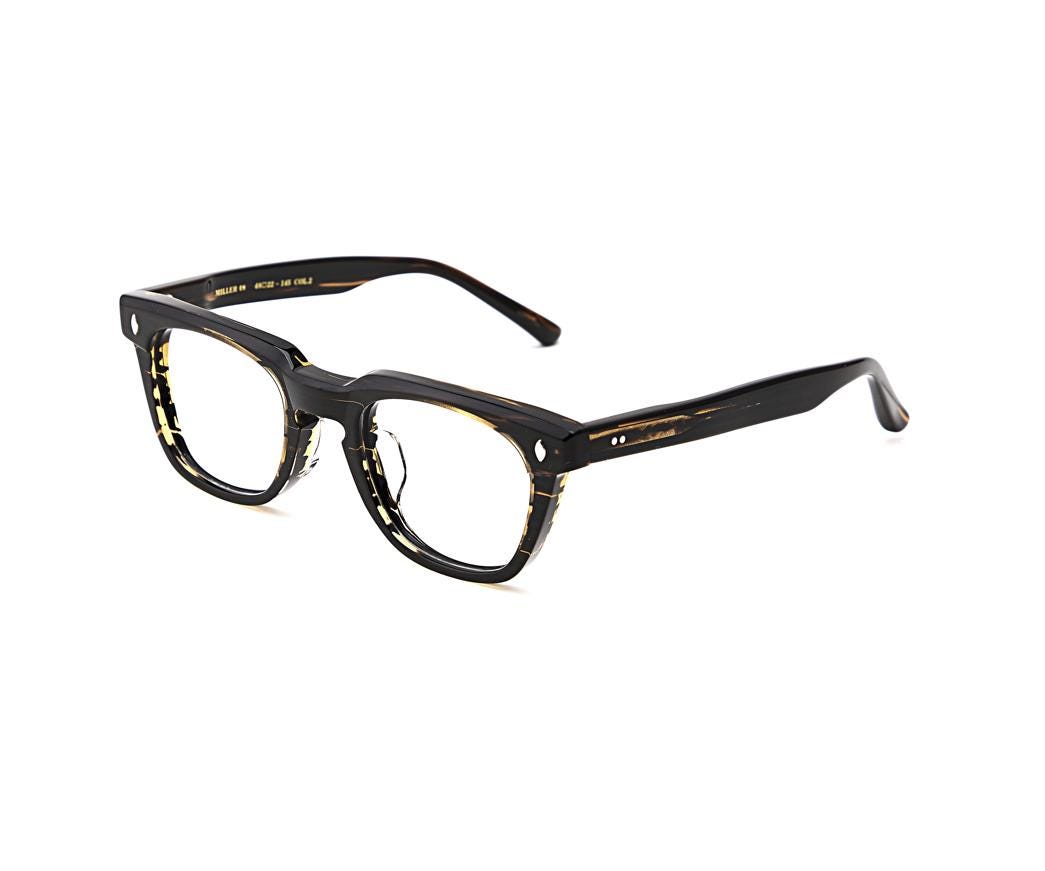 Classic Black Tortoise Acetate Eyeglasses | Minimalist Korean Optical Frame | Unisex Eyewear | Premium Everyday Eyewear — view 3