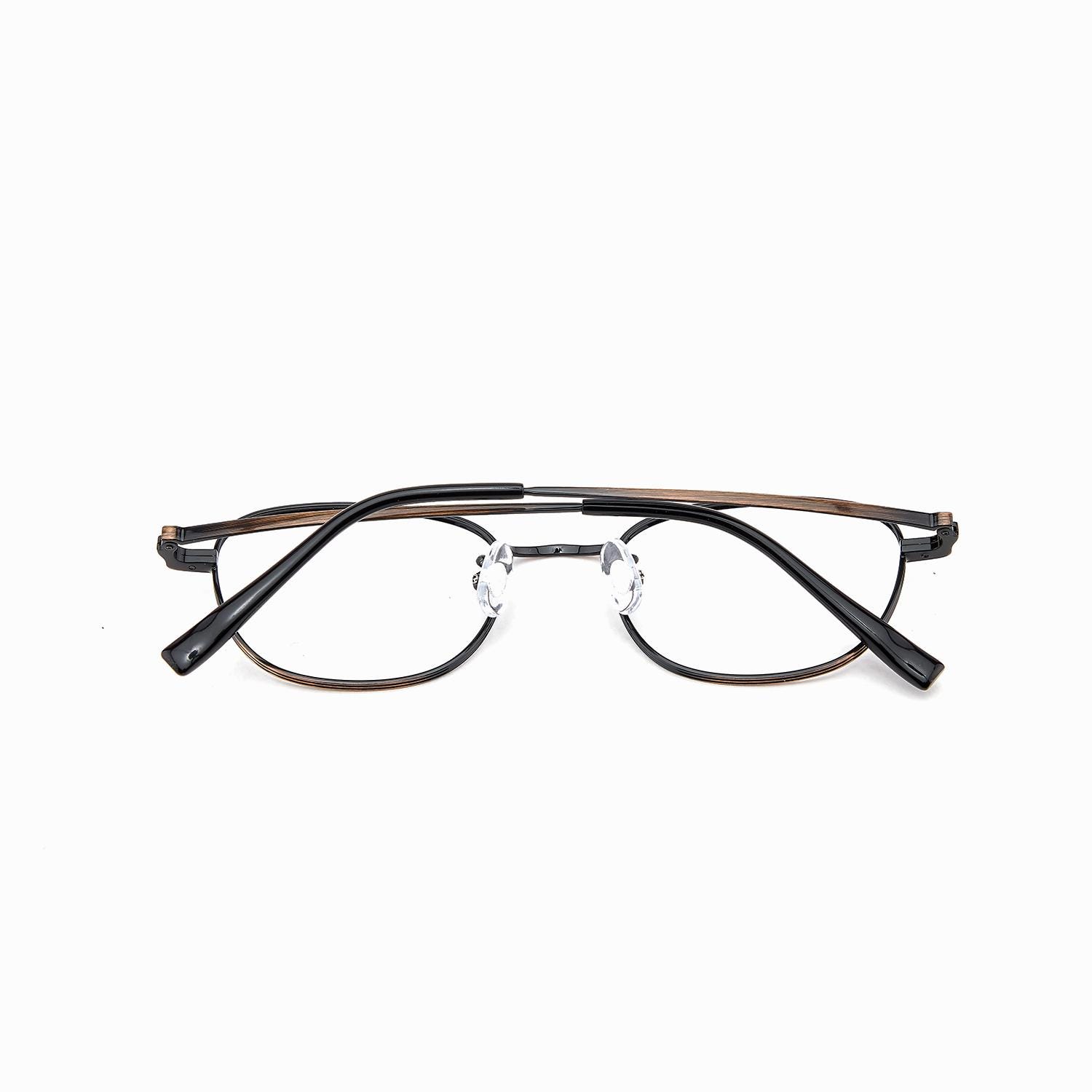 Minimal Oval Metal Eyeglasses – Korean Design, Lightweight Bronze Frame, Everyday Modern Classic — view 5