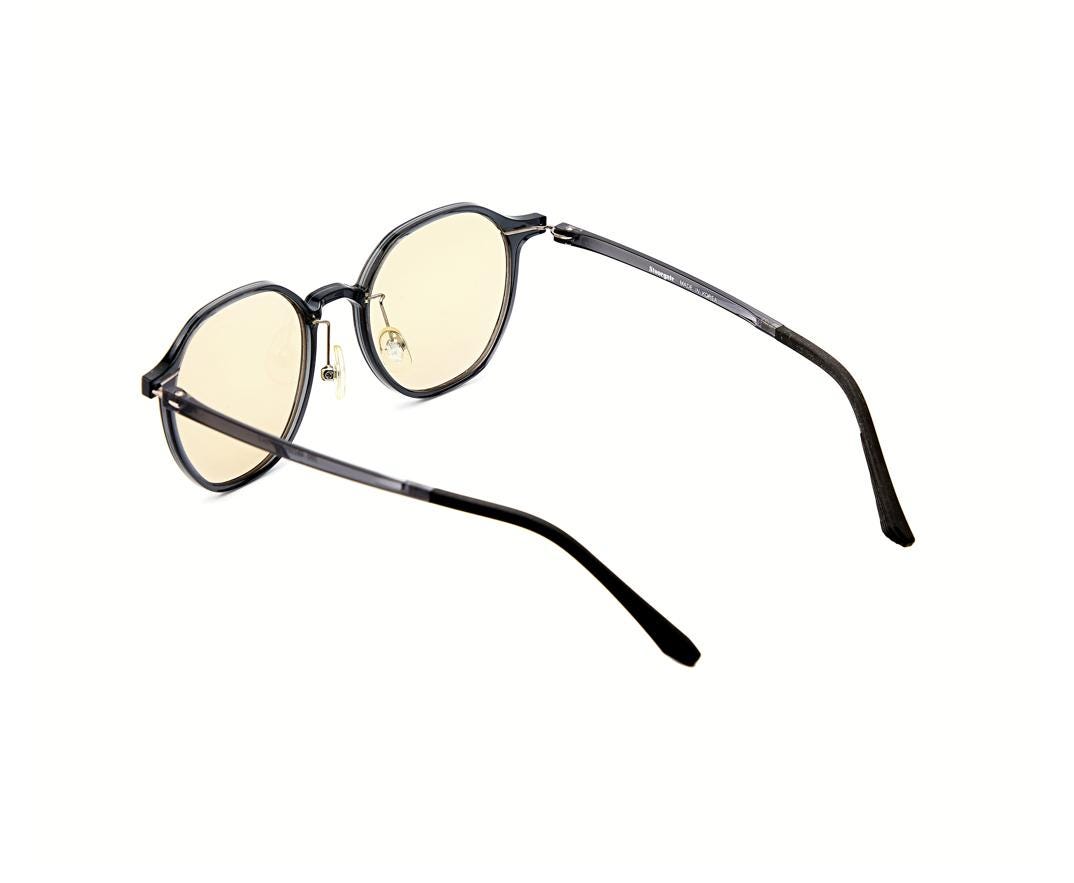 Ultra Lightweight Ultem Round Sunglasses | Yellow Tint Minimalist Korean Eyewear — view 9