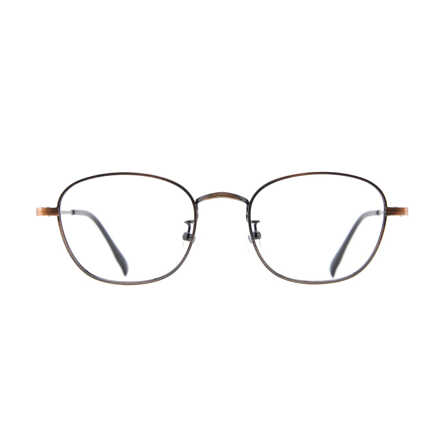 Minimal Oval Metal Eyeglasses – Korean Design, Lightweight Bronze Frame, Everyday Modern Classic — view 2