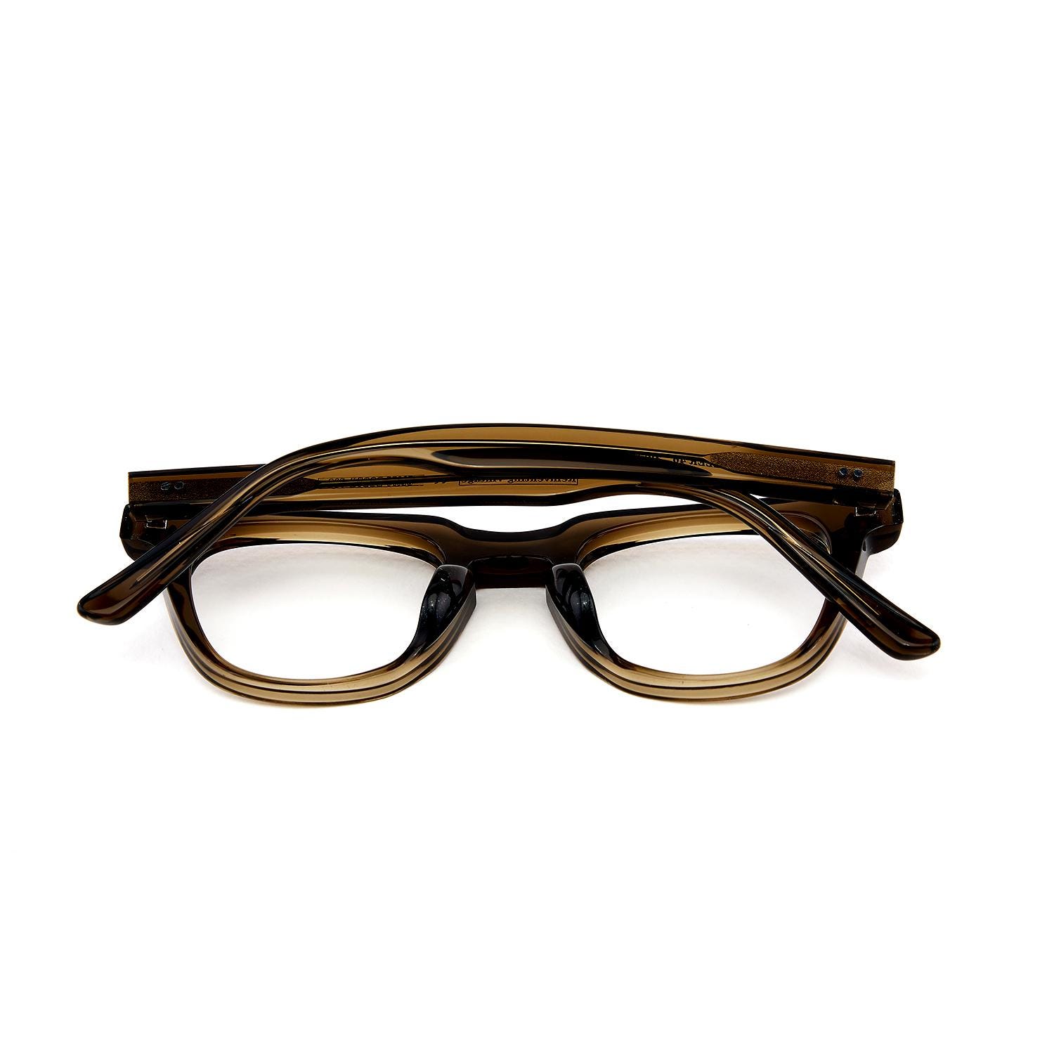 Brown Acetate Eyeglasses, Classic Square Frame, Lightweight Everyday Glasses, Unisex Korean Style Optical Frame — view 6