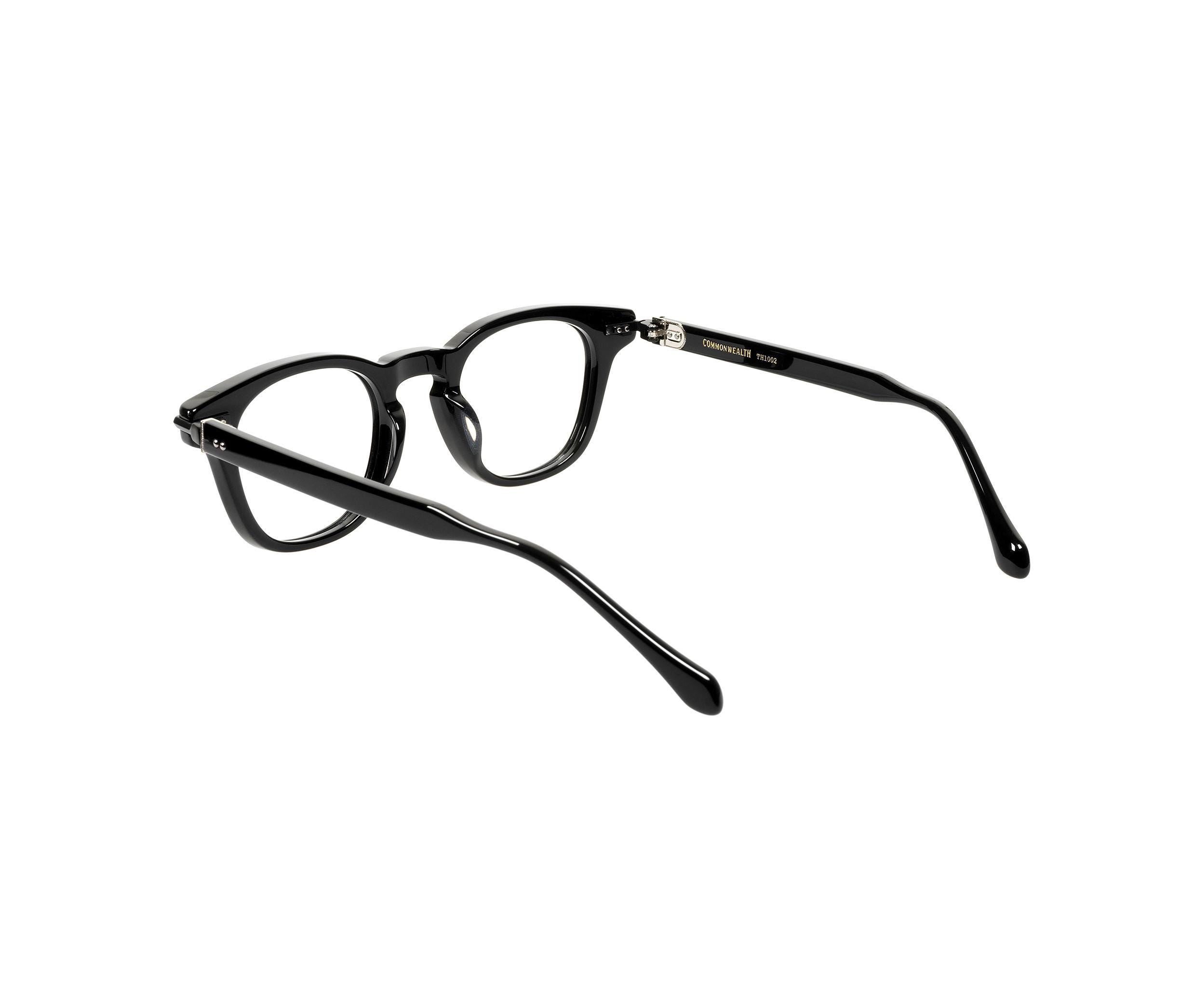 Black Acetate Eyeglasses, Classic Square Frame, Lightweight Everyday Glasses, Unisex Korean Style Optical Frame — view 4