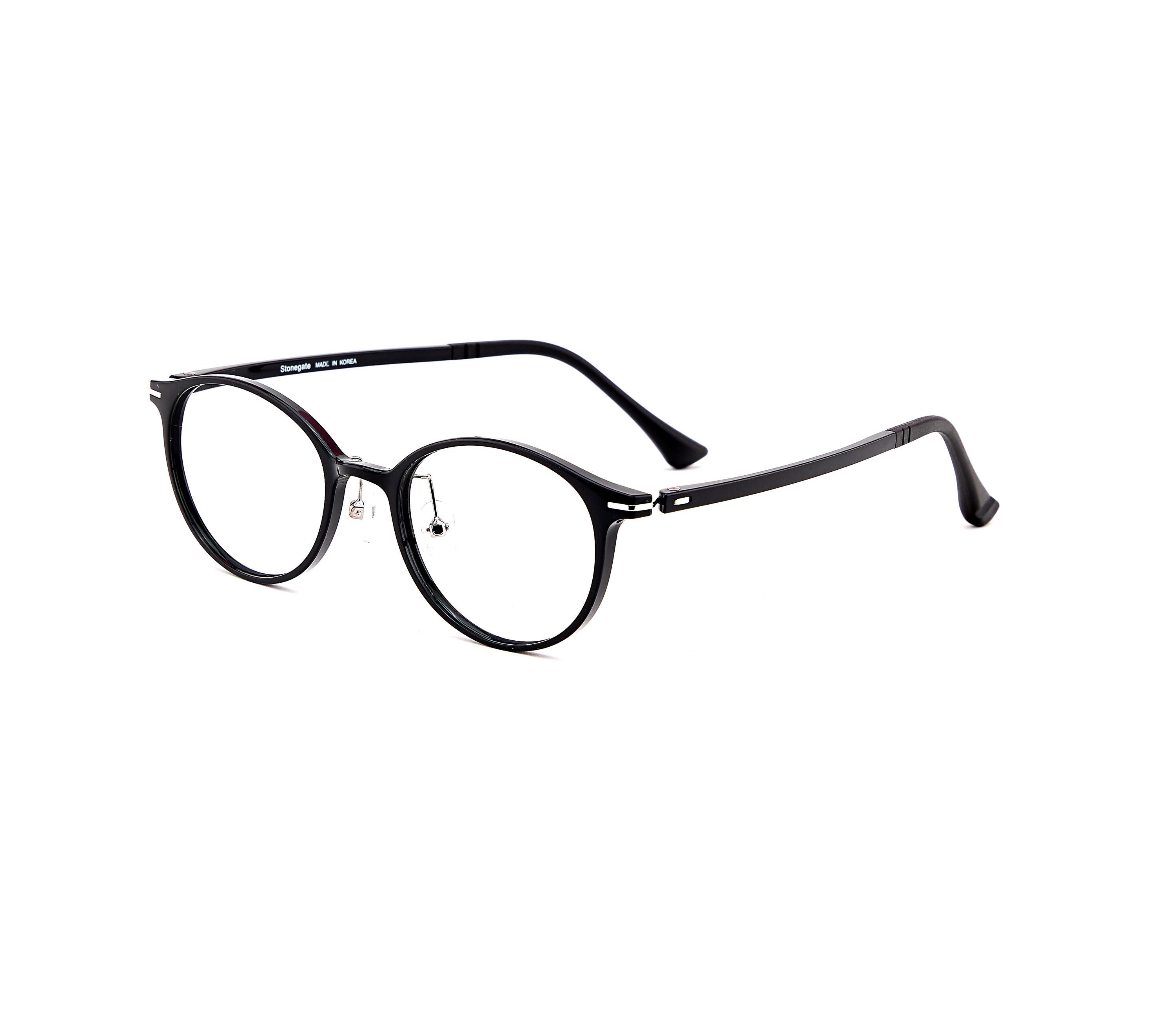 Everyday Lightweight Eyeglasses | Ultem Round Eyeglasses | Minimalist Korean Design Asian Fit | Unisex Prescription Optical Frame — view 3