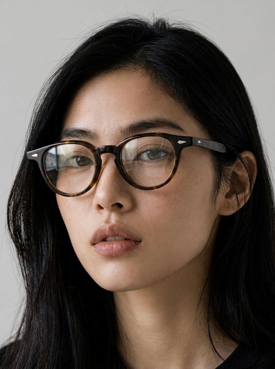 Brown Acetate Eyeglasses, Classic Square Frame, Lightweight Everyday Glasses, Unisex Korean Style Optical Frame — view 6