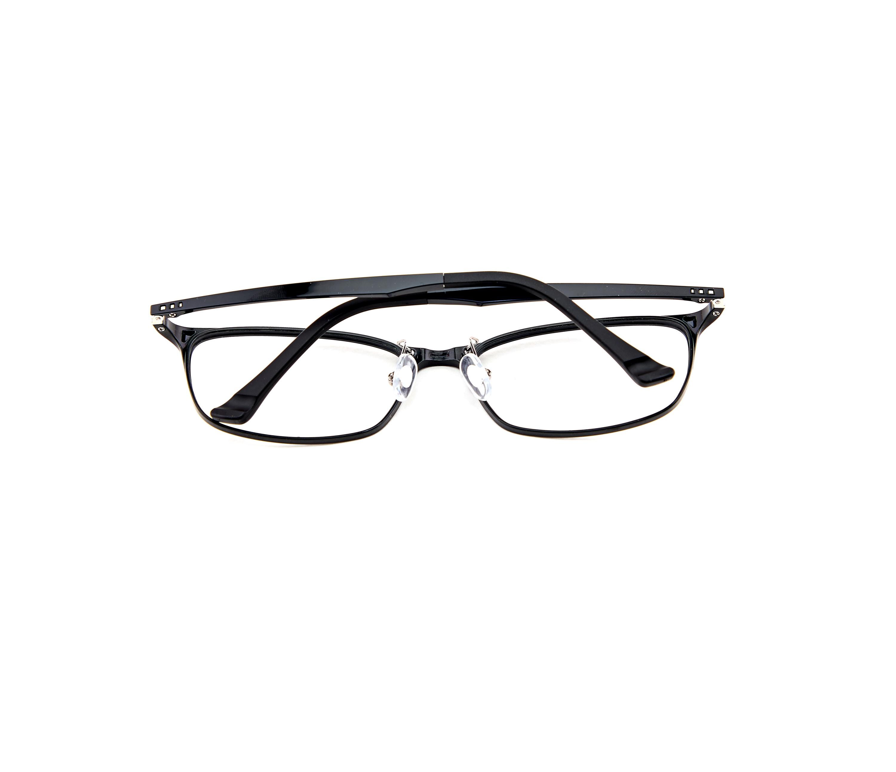 Minimal Black Ultem Eyeglasses, Lightweight Korean Design Asian Fit Optical Frame — view 7