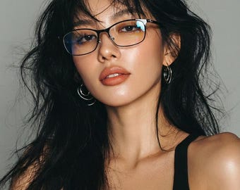 Minimale schwarze Ultem-Brille, leichtes koreanisches Design Orientalischer optischer Rahmen
