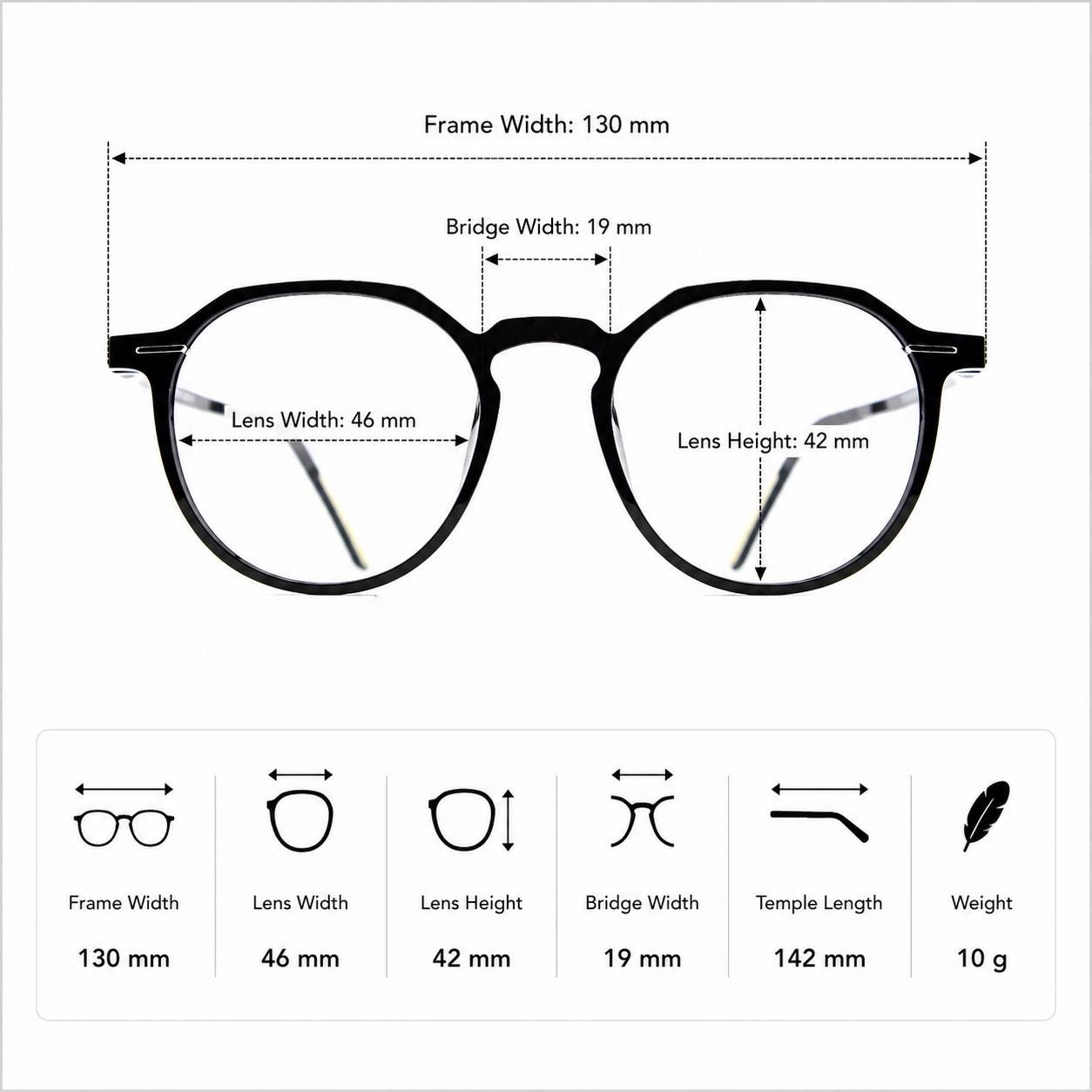 Black Lightweight Frame, Ultem, Korean Minimal Design — view 7