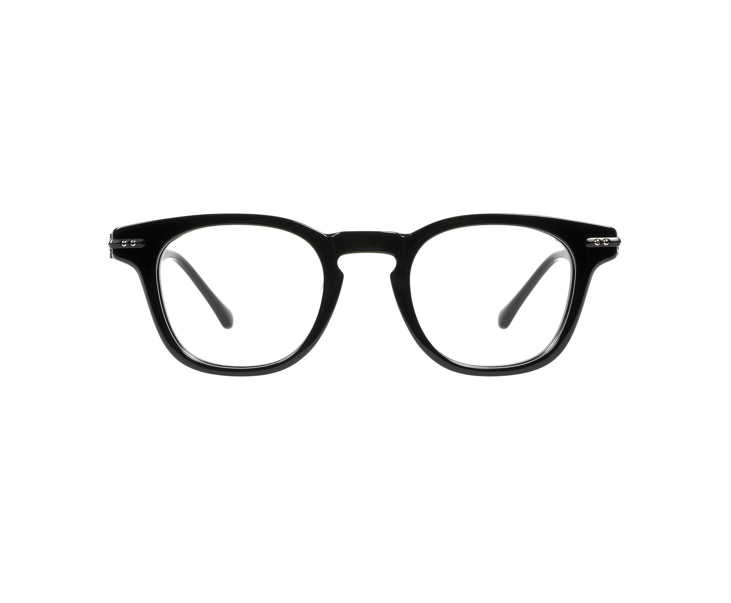 Black Acetate Eyeglasses, Classic Square Frame, Lightweight Everyday Glasses, Unisex Korean Style Optical Frame — view 2