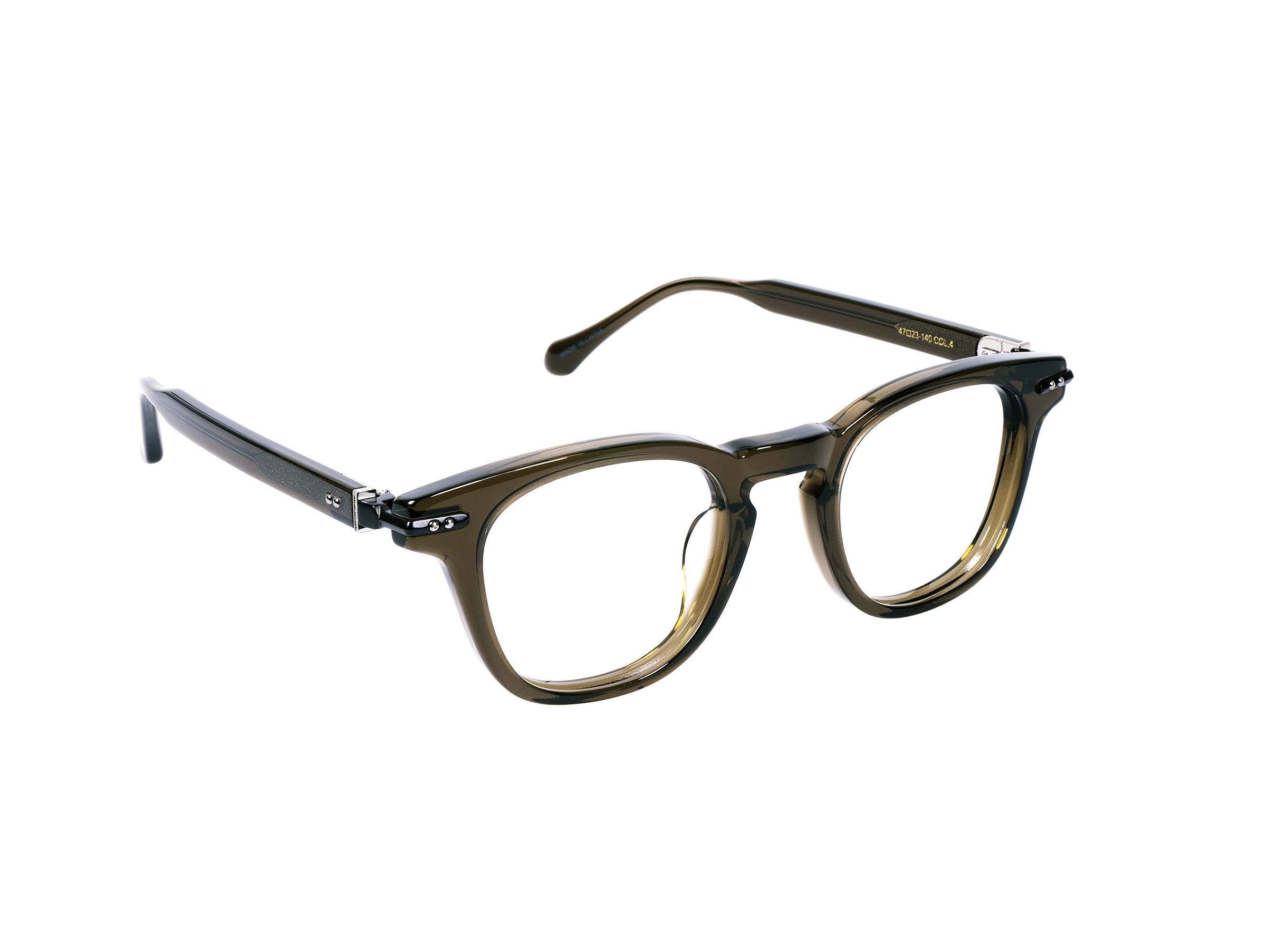 Brown Acetate Eyeglasses, Classic Square Frame, Lightweight Everyday Glasses, Unisex Korean Style Optical Frame — view 5