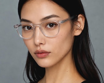 Klare Brillen | Quadratischer quadratischer Rahmen des koreanischen Designs Unisex Acetat Brille | Leichte, langlebige Brille