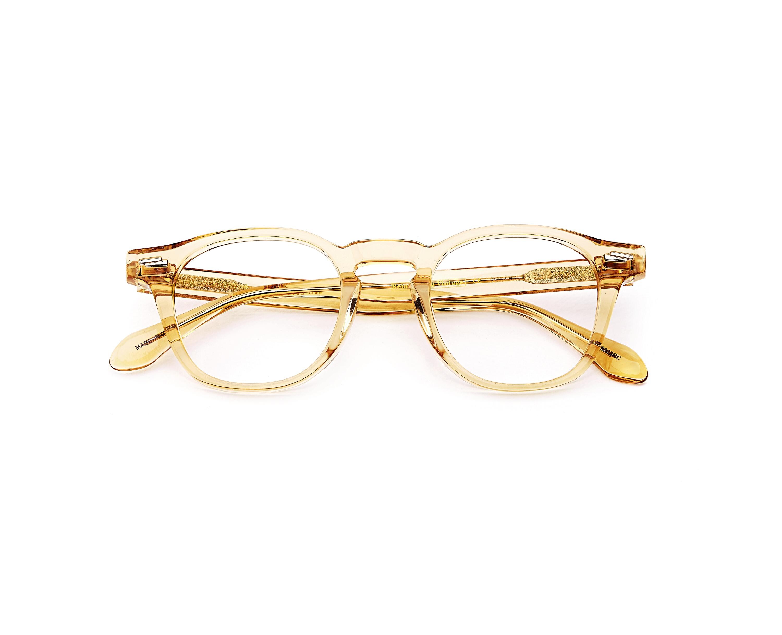 Clear Yellow Frame | Korean Design Square Frame | Unisex Acetate Glasses | Lightweight Durable Eyewear — view 4