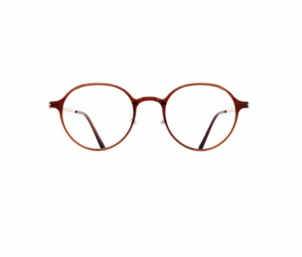 Ultem Round Eyeglasses | Lightweight Korean Glasses | Brown Round Optical Frame | Made in Korea — view 2