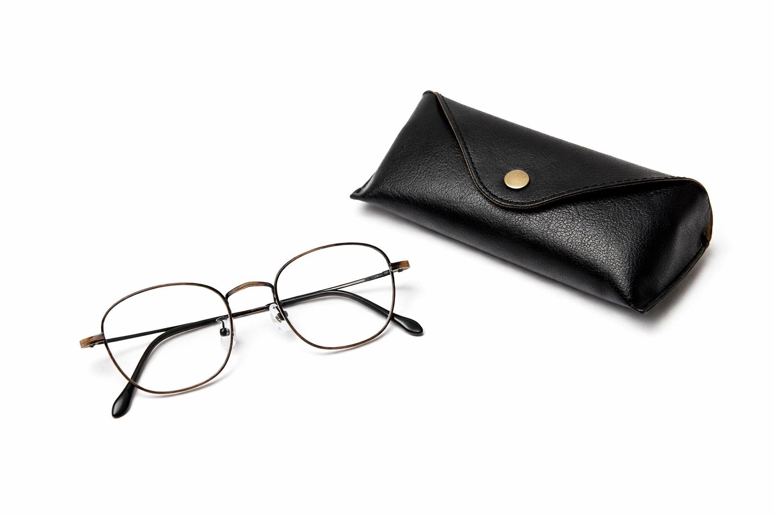 Minimal Oval Metal Eyeglasses – Korean Design, Lightweight Bronze Frame, Everyday Modern Classic — view 11