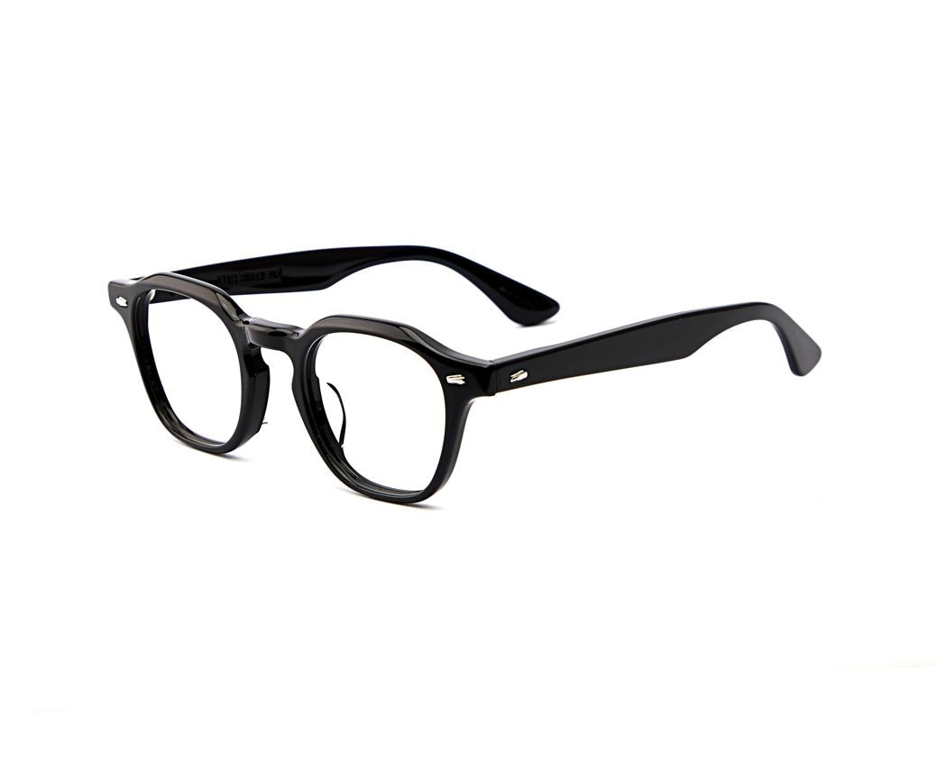 Minimalist Black Acetate Eyeglasses | Korean Optical Frame | Unisex Glasses | Classic Everyday Eyewear | Made in Korea — view 3
