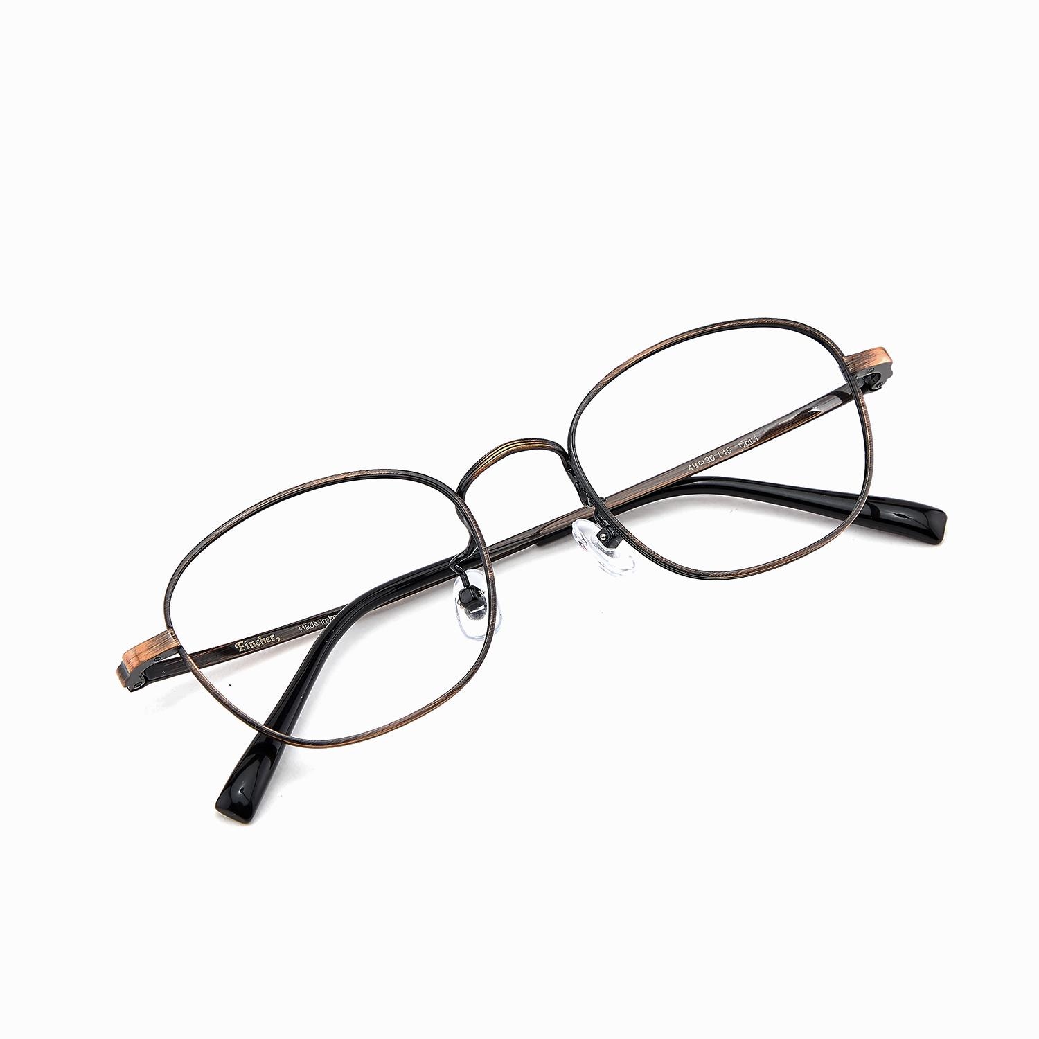 Minimal Oval Metal Eyeglasses – Korean Design, Lightweight Bronze Frame, Everyday Modern Classic — view 6