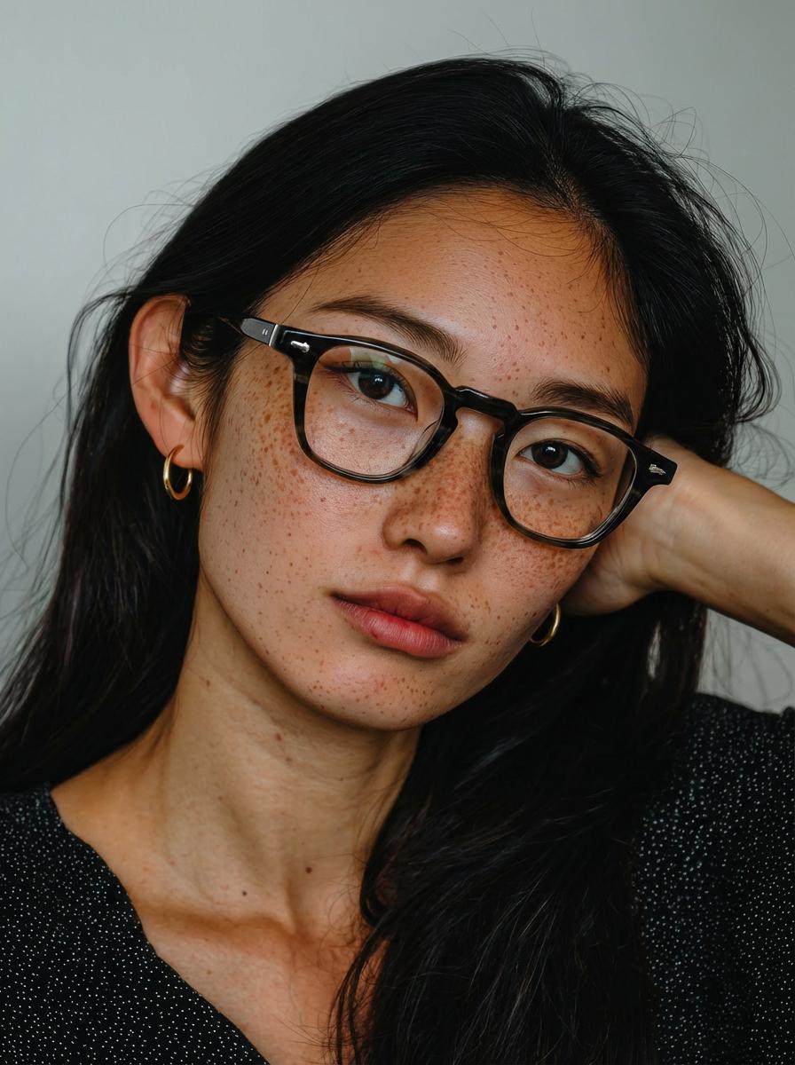 Smoky Charcoal Tortoise Eyeglasses | Korean Design Square Frame | Unisex Acetate Glasses | Lightweight Durable Eyewear — view 5