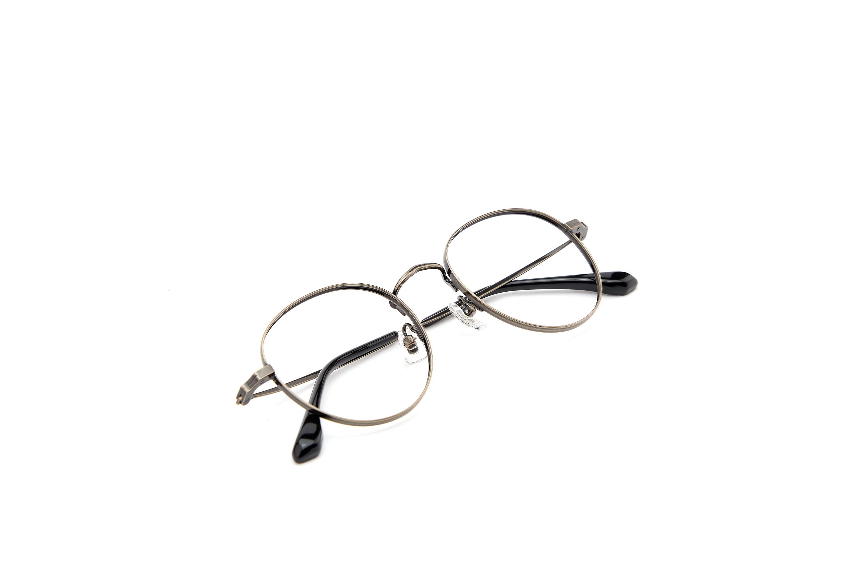 Muted Silver Metal Oval Glasses, Lightweight Korean Minimal Eyewear — view 6