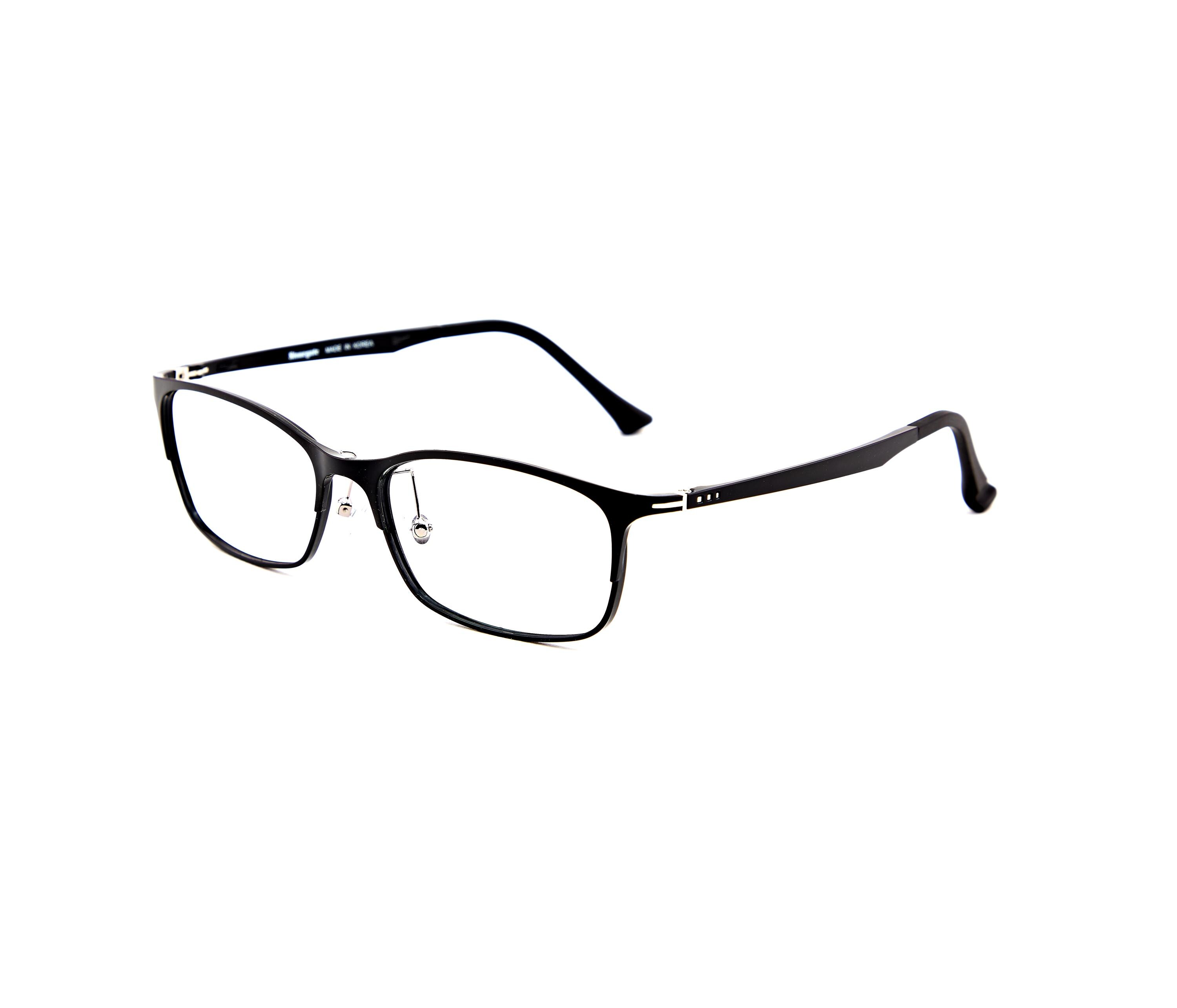 Minimal Black Ultem Eyeglasses, Lightweight Korean Design Asian Fit Optical Frame — view 3