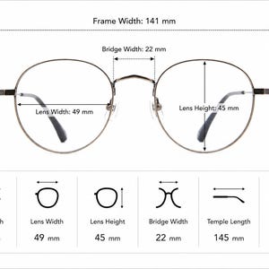 Gafas ovaladas de metal plateado mate, gafas minimalistas coreanas ligeras. imagen 8