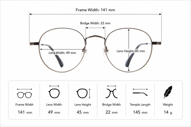 Gafas ovaladas de metal plateado mate, gafas minimalistas coreanas ligeras. imagen 8